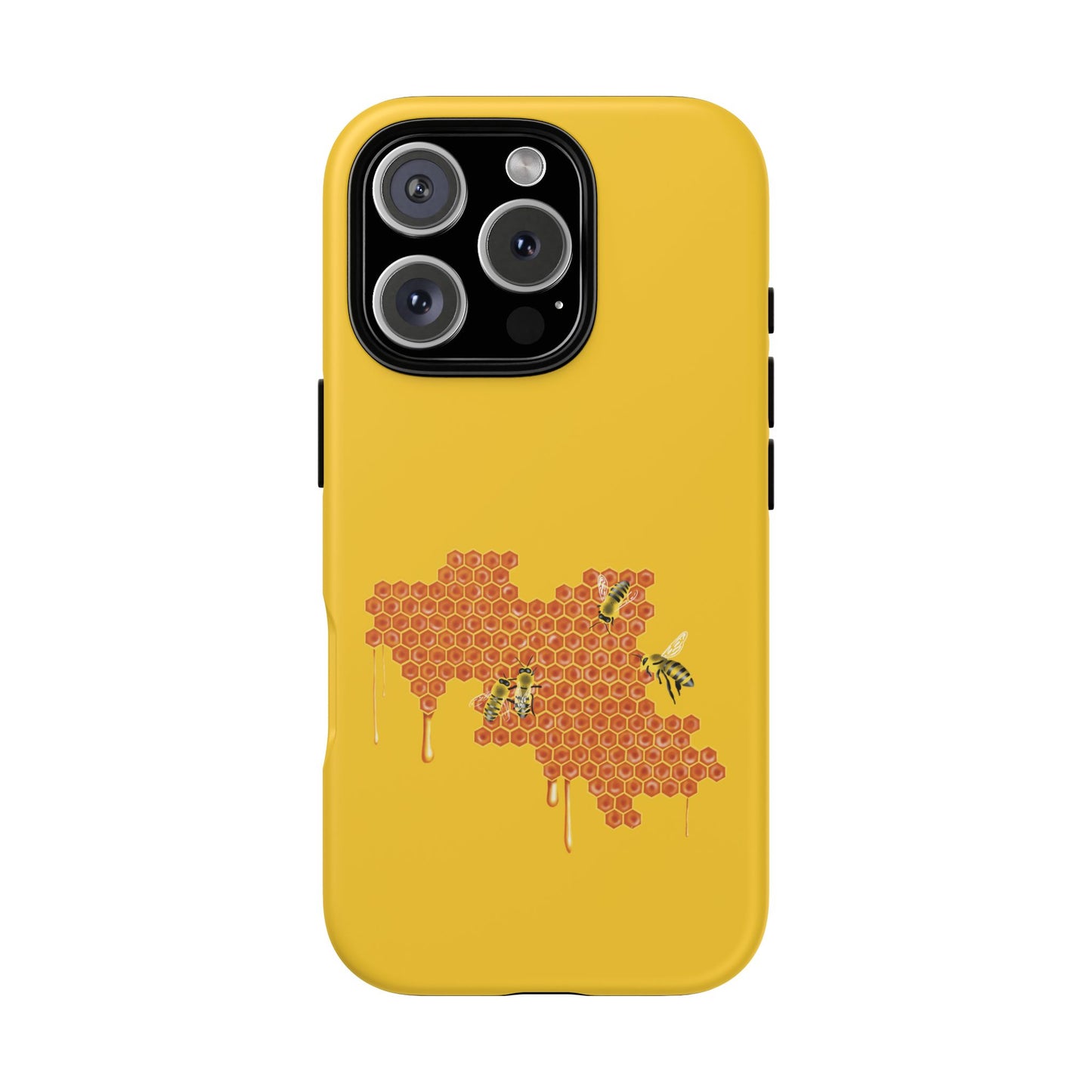Honeybee Phone Case, Honeycomb and Honey, Yellow Protective Cover for iPhone, Google Pixel, Samsung Galaxy