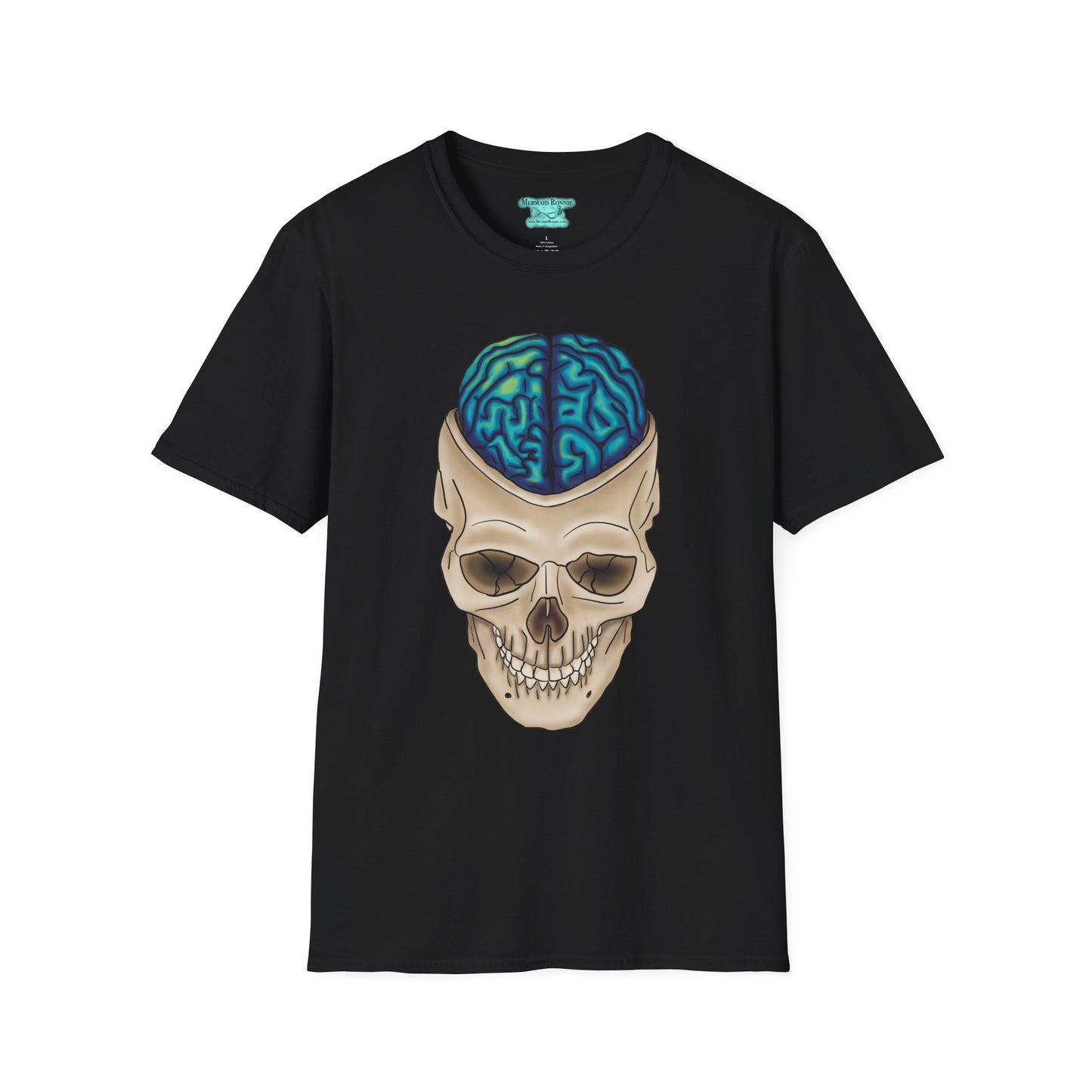 Skull and Brain Graphic T-Shirt, Anatomical Brain, Neuroscience Gift