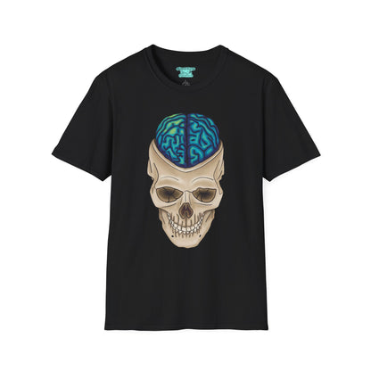 Skull and Brain Graphic T-Shirt, Anatomical Brain, Neuroscience Gift