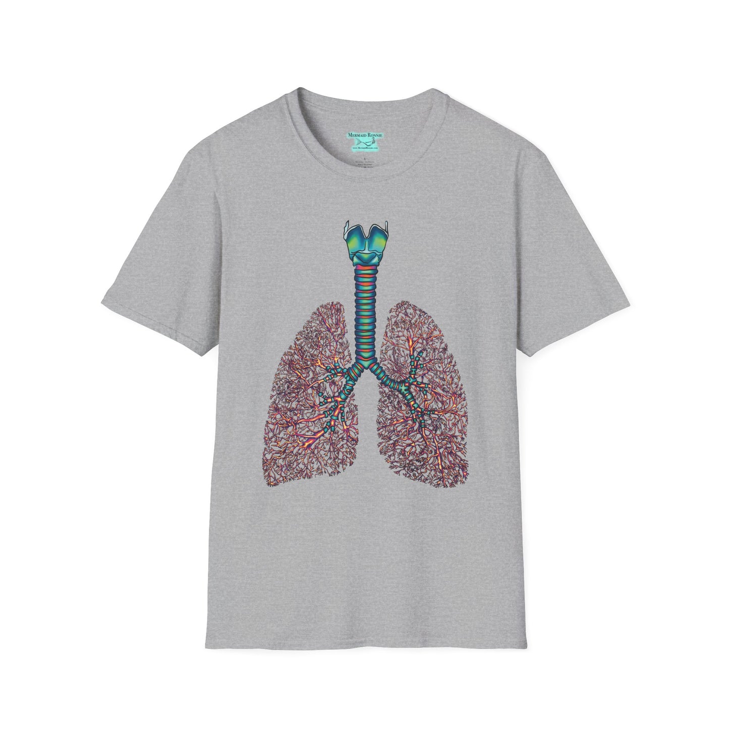 Anatomical Lungs Graphic T-Shirt, Unisex Medical Tee, Respiratory Therapist