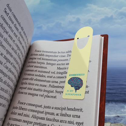 Neurodiversity Is My Superpower Aluminum Bookmark, Inspirational Page Marker, Autism and ADHD Acceptance