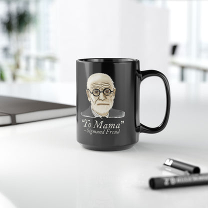 Funny Psychology Mug, Black Sigmund Freud Mug, Yo Mama Joke, Psychology Humor