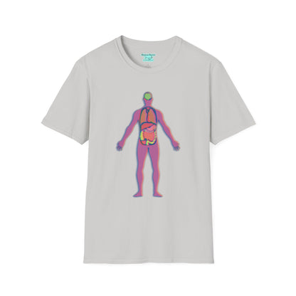 Human Anatomy Graphic T-Shirt, Unisex Internal Organs Tee, Biology Gift