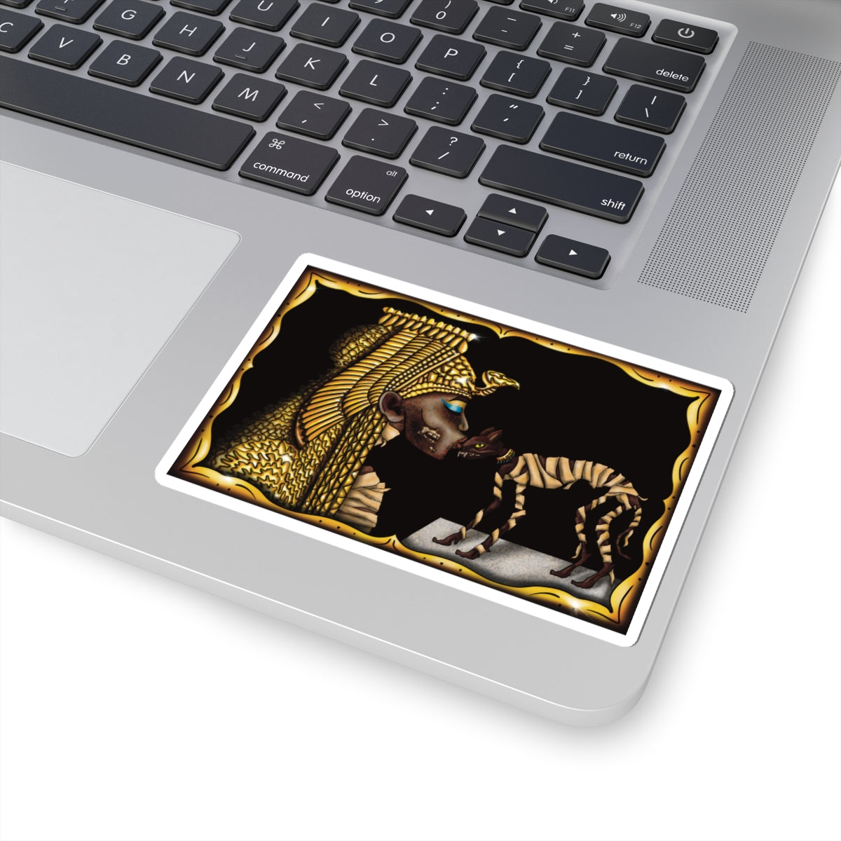 Cleopatra Mummy Sticker, Egyptian Cat Mummy Vinyl Decal, Movie Monster Sticker