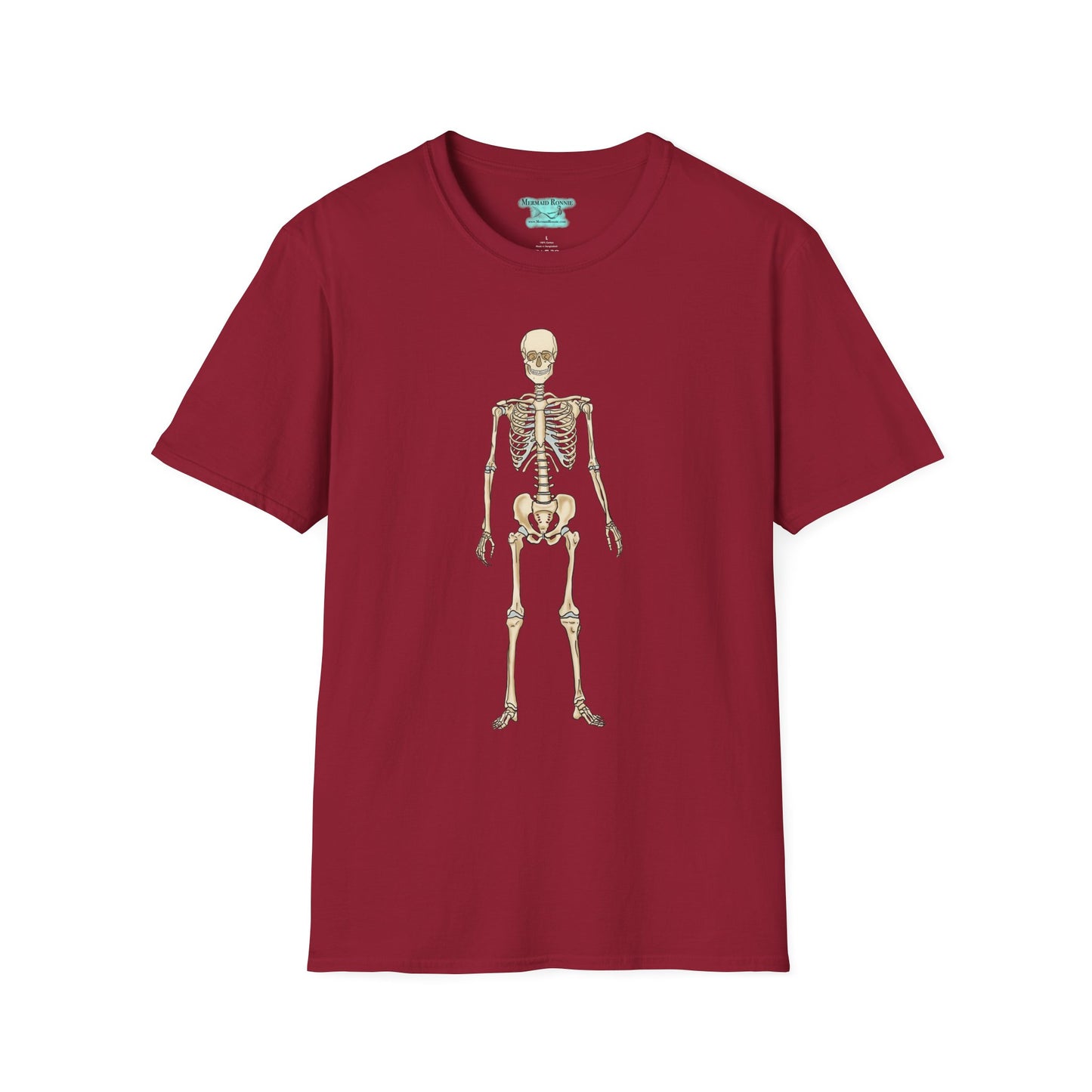 Anatomical Skeleton Graphic T-Shirt, Unisex Short Sleeve Tee, Human Anatomy Gift