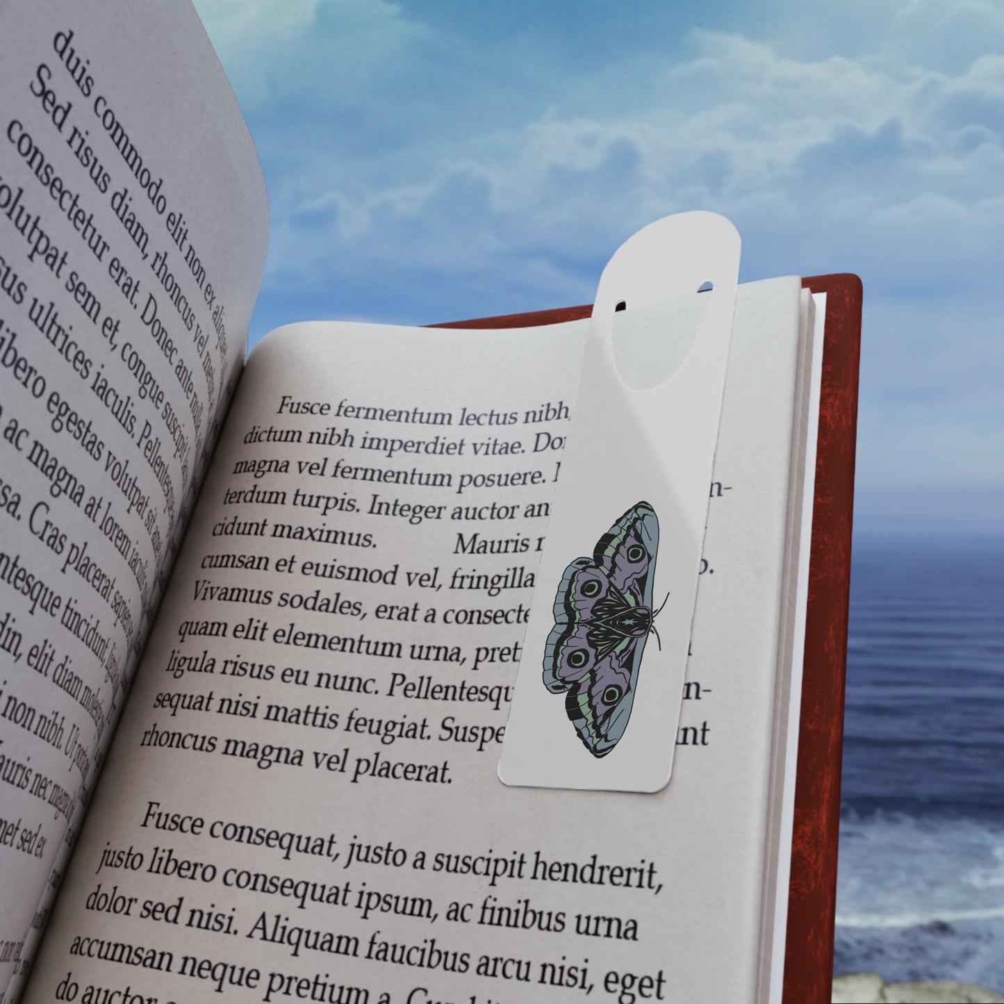 Moth Aluminum Bookmark, Butterfly Page Marker, Insect Entomology Bookmark