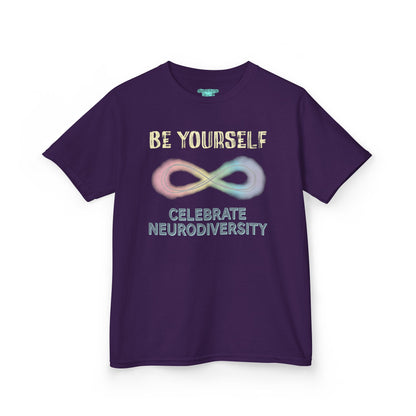 Neurodiversity T-Shirt For Kids, Inspirational Be Yourself Short Sleeve Tee, Autism and ADHD Acceptance