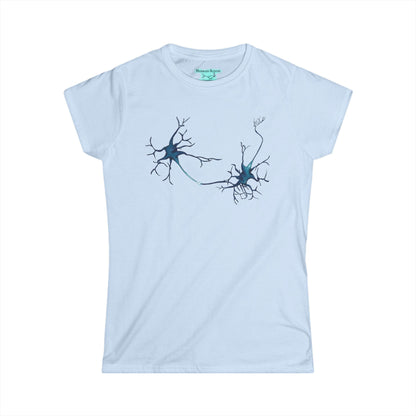 Neuron Women's T-Shirt, Scientific Illustration of Neurons Synapsing