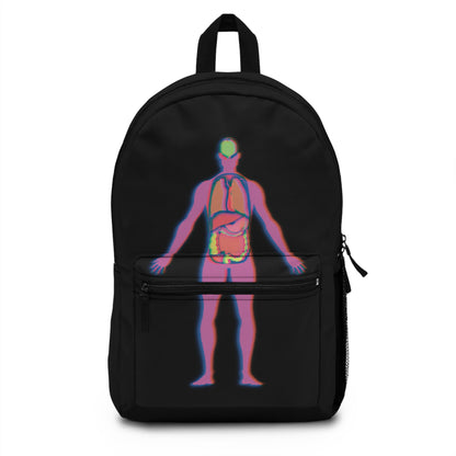 Internal Anatomy Backpack, Anatomical Diagram Book Bag, Black Internal Medicine Backpack