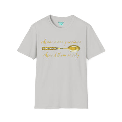 Inspiring Chronic Illness T-Shirt, Spoons Are Precious Spend Them Wisely, Unisex Short Sleeve Tee