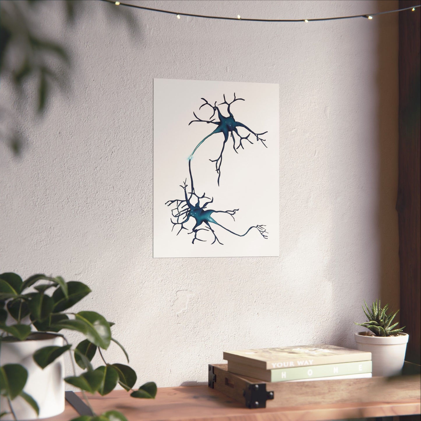 Neuron Wall Poster, Nervous System Anatomical Art Print, Neural Network Poster, Medical Illustration