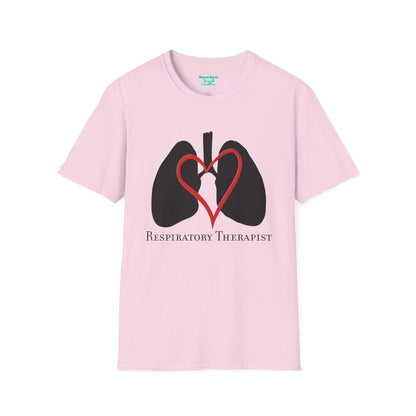 Respiratory Therapist T-Shirt, Lungs and Heart Unisex Short Sleeve Tee