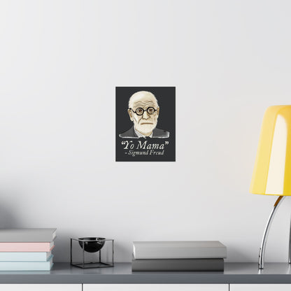 Sigmund Freud Wall Poster, Psychology Humor Poster, ‘Yo Mama’ Joke Art Print