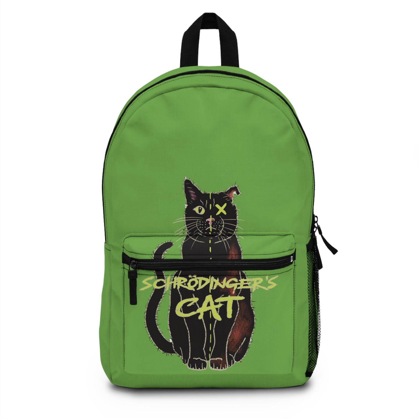 Schrodinger's Cat Backpack, Green Physics Book Bag, Physics Gift