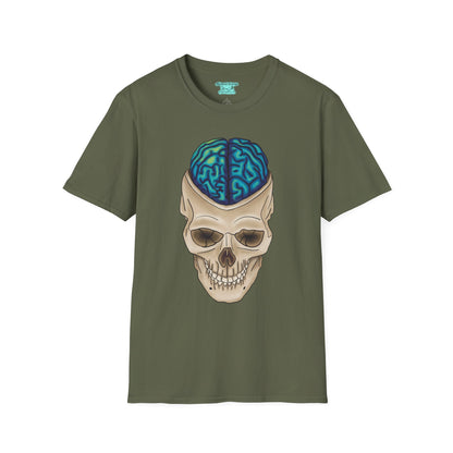 Skull and Brain Graphic T-Shirt, Anatomical Brain, Neuroscience Gift