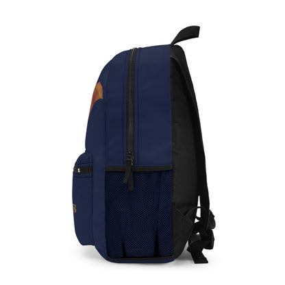 I Love Bats Backpack, Navy Blue Canvas Backpack, Blue Bat Backpack