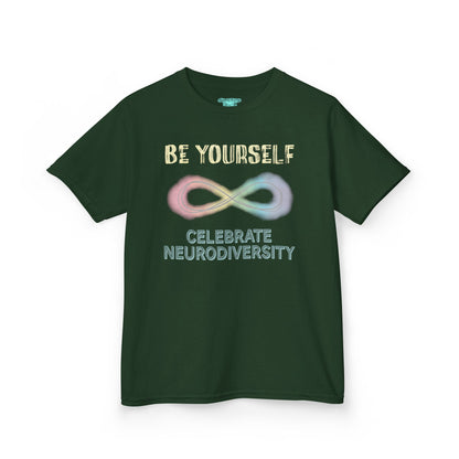 Neurodiversity T-Shirt For Kids, Inspirational Be Yourself Short Sleeve Tee, Autism and ADHD Acceptance