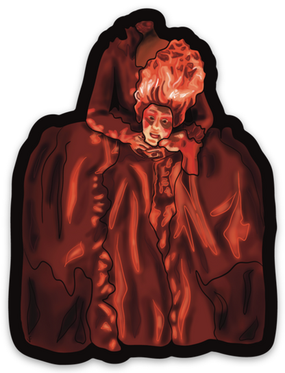 Marie Antoinette Magnet, French Revolution, French Rococo, Macabre Art, Headless Gothic Art, Fridge Magnet, Car Magnet