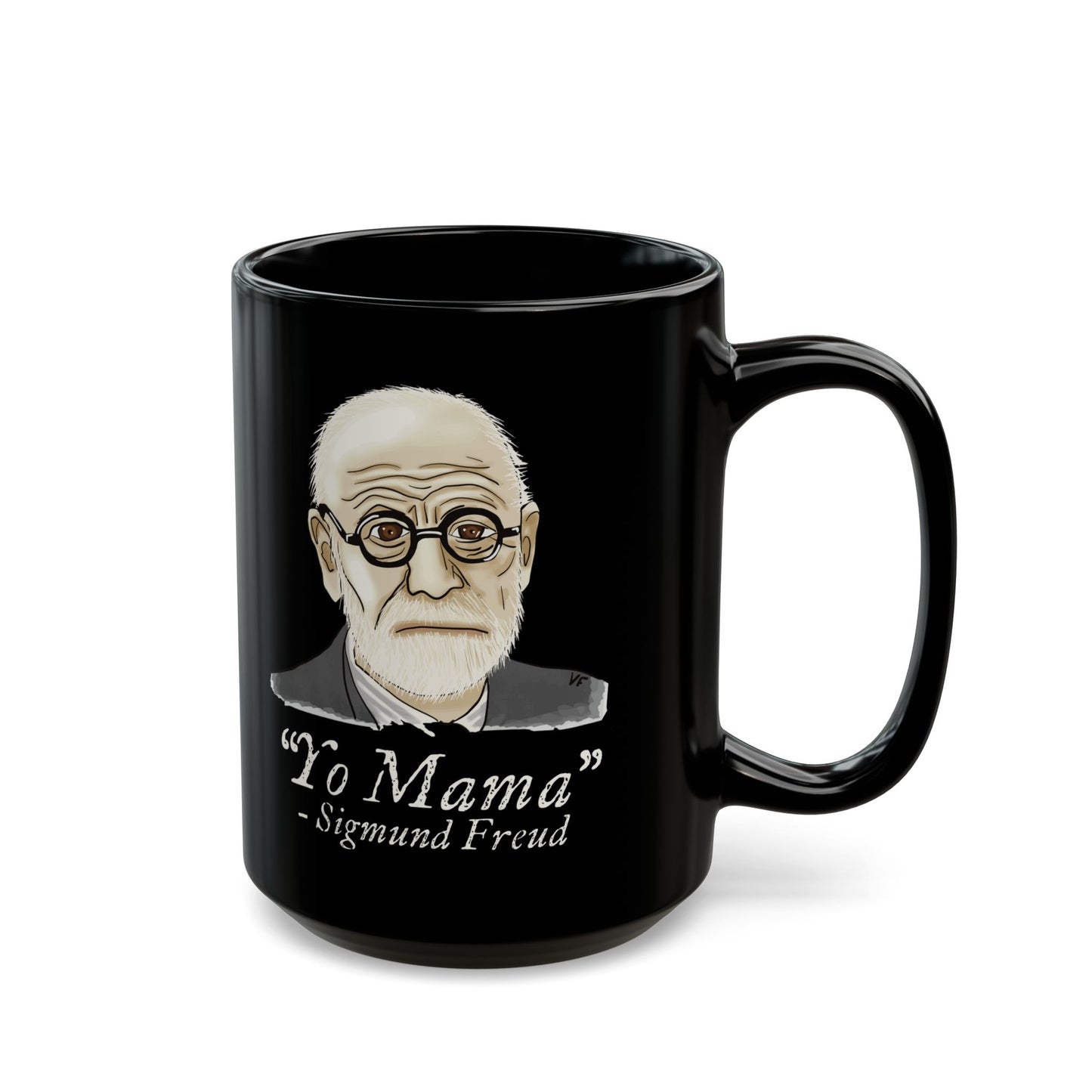 Funny Psychology Mug, Black Sigmund Freud Mug, Yo Mama Joke, Psychology Humor