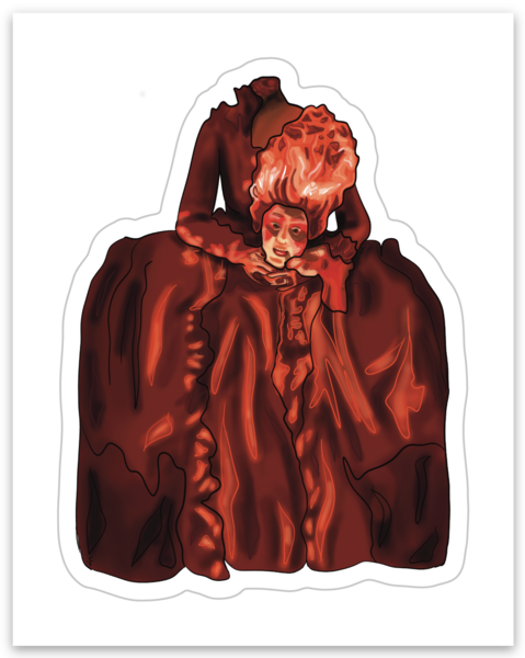 Marie Antoinette Sticker, Historical Figure, Headless Queen Sticker, Vinyl Decal