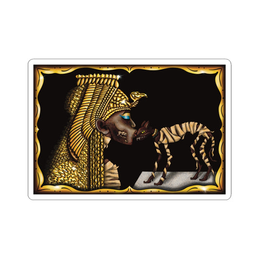 Cleopatra Mummy Sticker, Egyptian Cat Mummy Vinyl Decal, Movie Monster Sticker