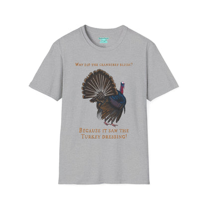 Funny Thanksgiving T-Shirt, Turkey and Cranberry Joke Tee, Unisex Graphic T-Shirt