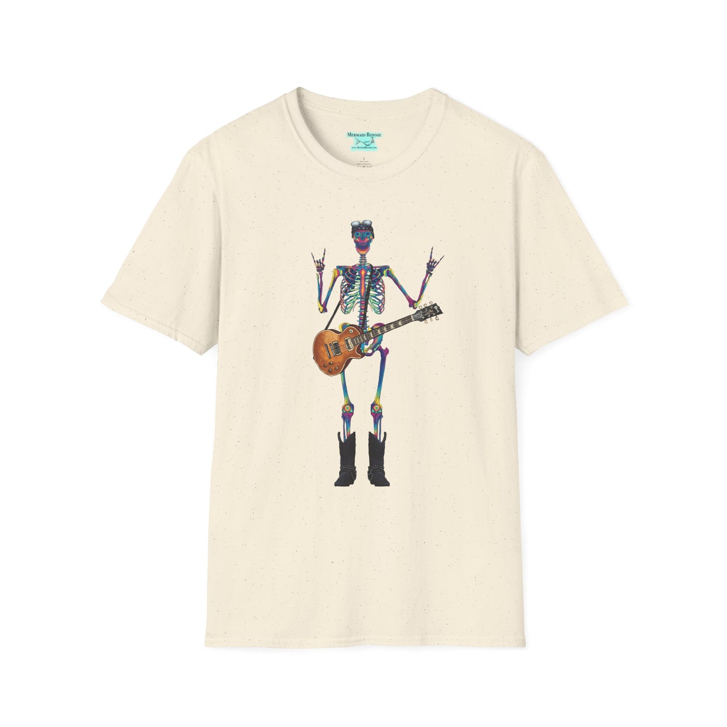 Skeleton Guitarist Graphic T-Shirt, Unisex Rock and Roll Tee, Concert Shirt