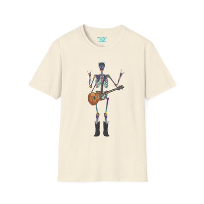 Skeleton Guitarist Graphic T-Shirt, Unisex Rock and Roll Tee, Concert Shirt