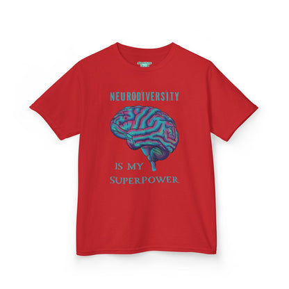 Kids Neurodivergent Tee, Neurodiversity Is My Superpower Youth T-Shirt