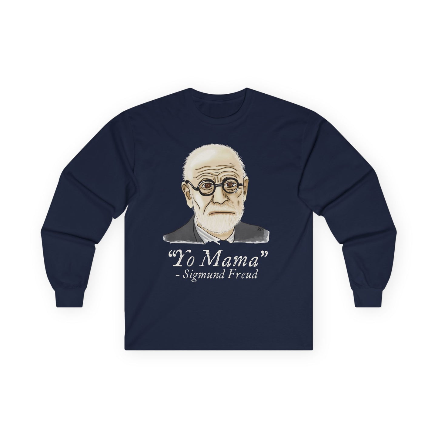 Sigmund Freud Long Sleeve T-Shirt, Funny Psychology Unisex Tee, Yo Mama Joke