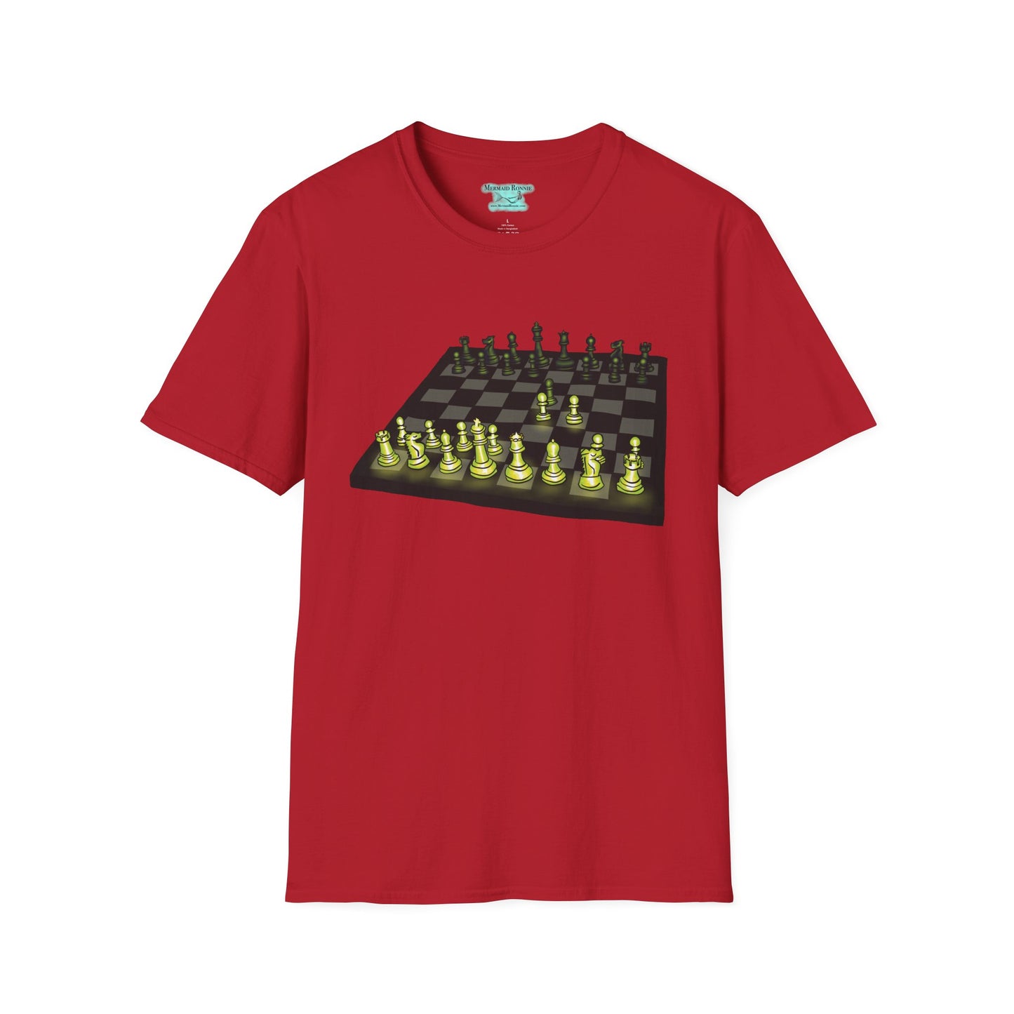 Chess T-Shirt, Queen’s Gambit Opening Position, Unisex Short Sleeve Tee