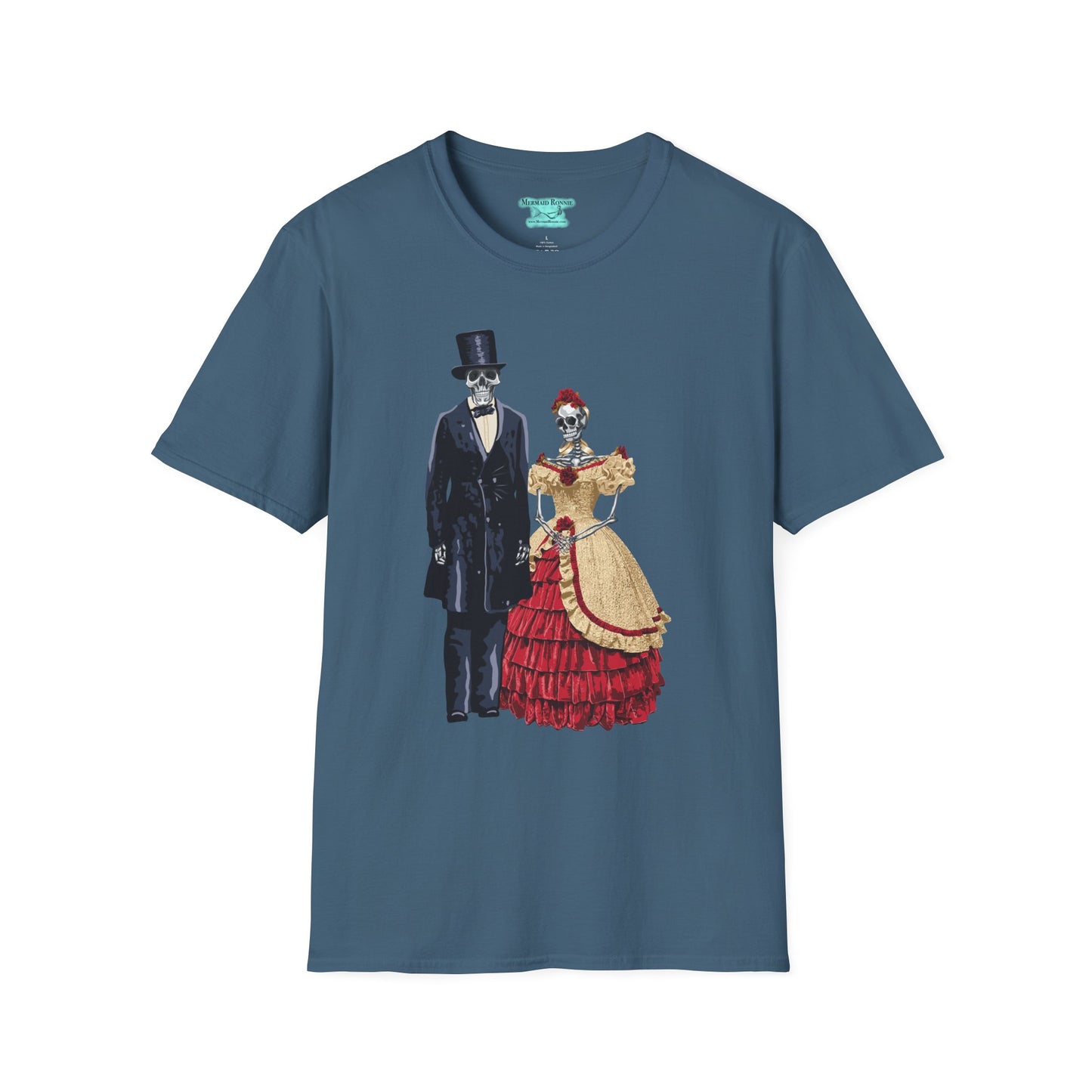 President Lincoln Graphic T-Shirt, Skeleton Abraham and Mary Todd Lincoln Shirt