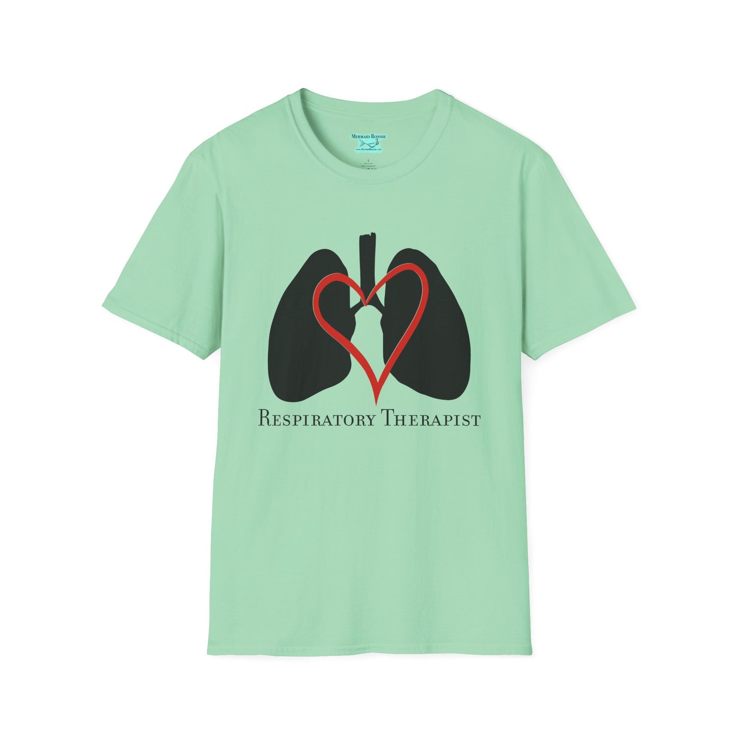 Respiratory Therapist T-Shirt, Lungs and Heart Unisex Short Sleeve Tee