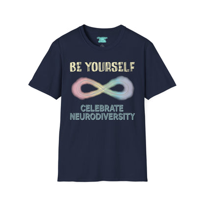 Celebrate Neurodiversity T-Shirt, Pastel Neurodivergent Tee, Rainbow Infinity Symbol