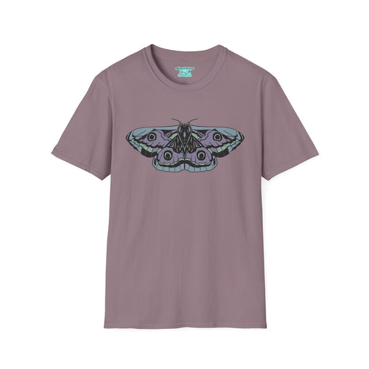 Moth Graphic T-Shirt, Purple and Blue Butterfly Tee, Unisex Insect Shirt