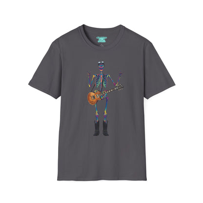 Skeleton Guitarist Graphic T-Shirt, Unisex Rock and Roll Tee, Concert Shirt