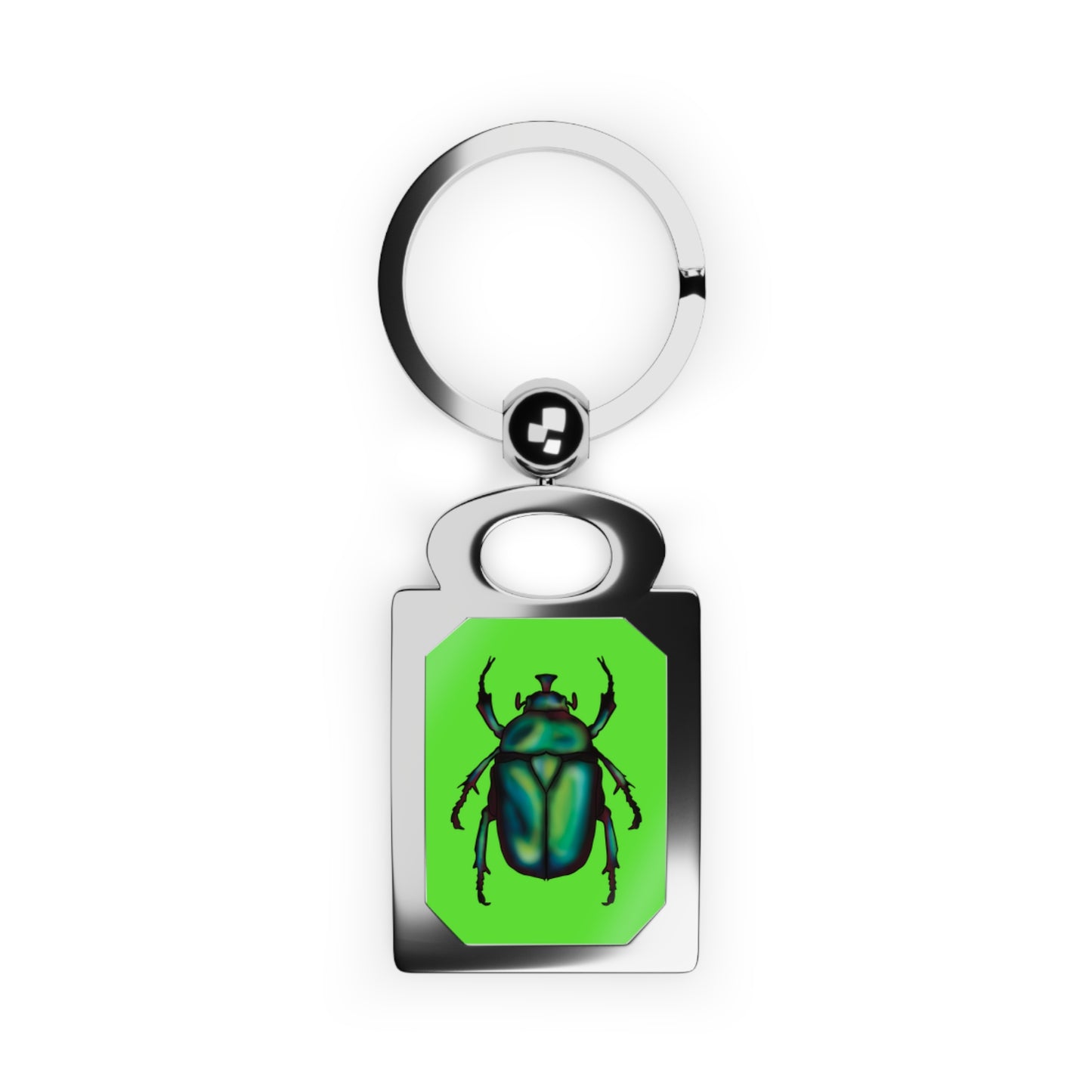 June Bug Keychain, Green Chafer Beetle Keyring, Entomology Insect Keychain, Lime Green