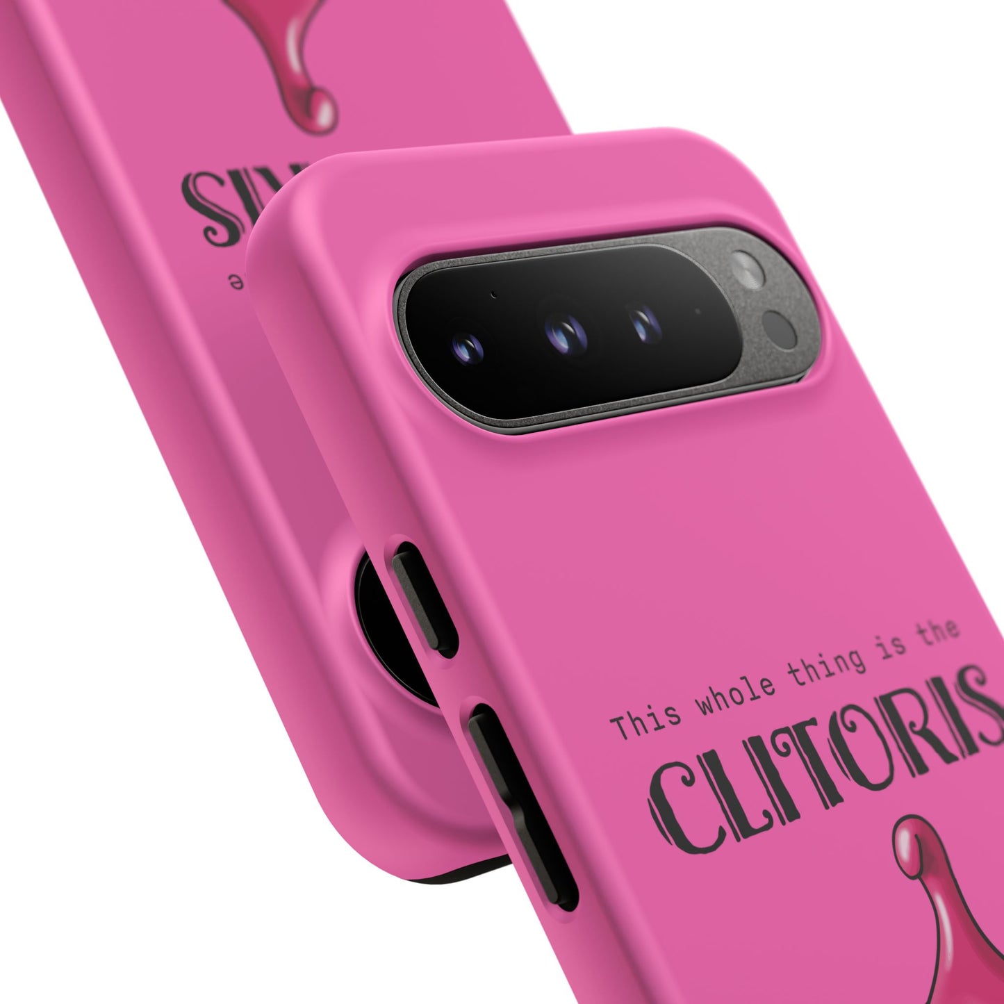 Clitoris Phone Case, Female Reproductive Anatomy Protective Cover for iPhone, Google Pixel, Samsung Galaxy, Pink