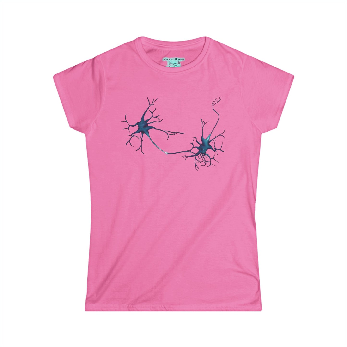 Neuron Women's T-Shirt, Scientific Illustration of Neurons Synapsing