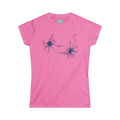 Neuron Women's T-Shirt, Scientific Illustration of Neurons Synapsing