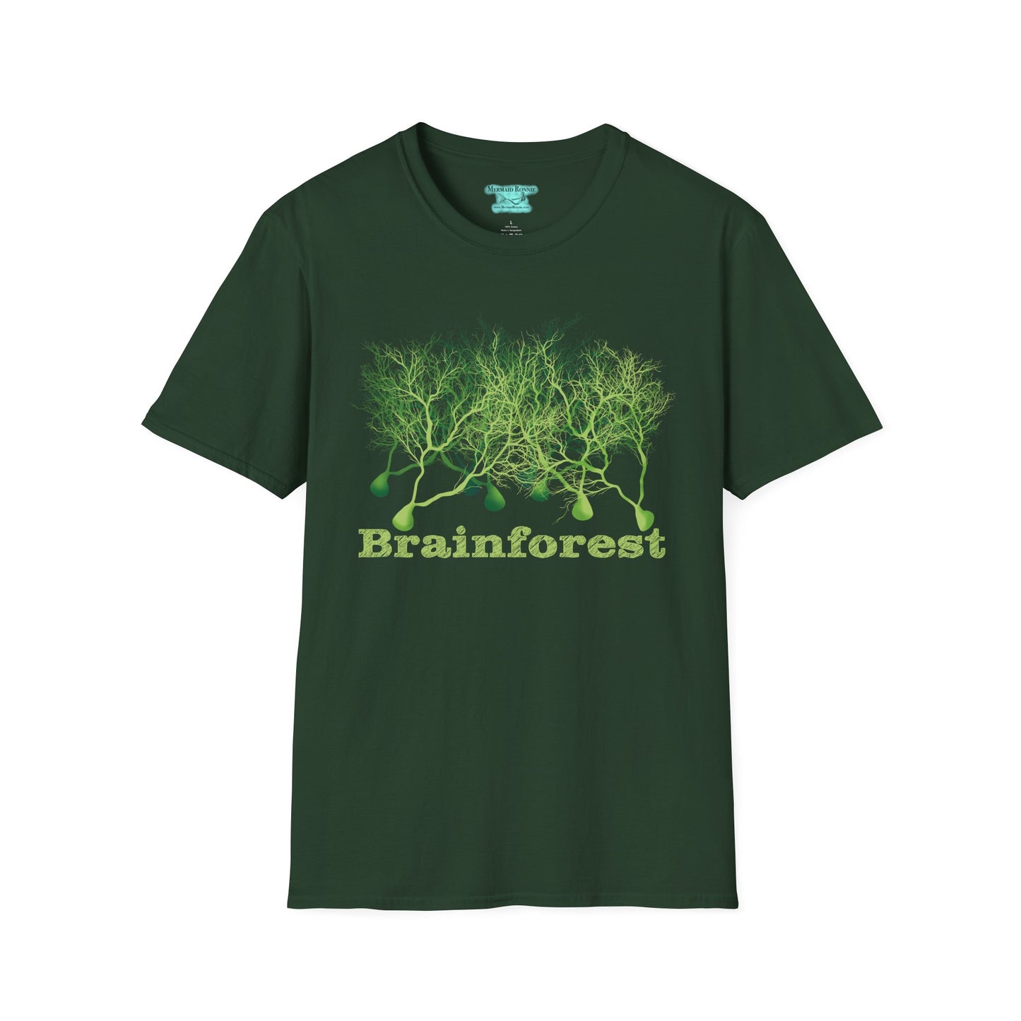 Brainforest Neuroscience T-Shirt, Purkinje Cell Forest, Neuroanatomy Gift, Neuron Short Sleeve Tee