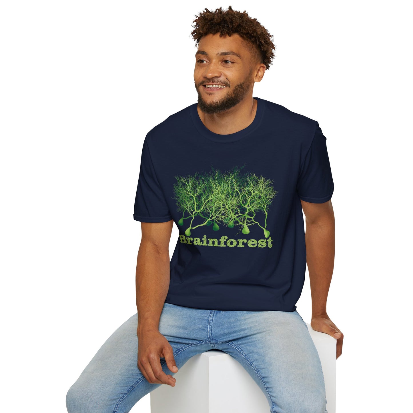 Brainforest Neuroscience T-Shirt, Purkinje Cell Forest, Neuroanatomy Gift, Neuron Short Sleeve Tee