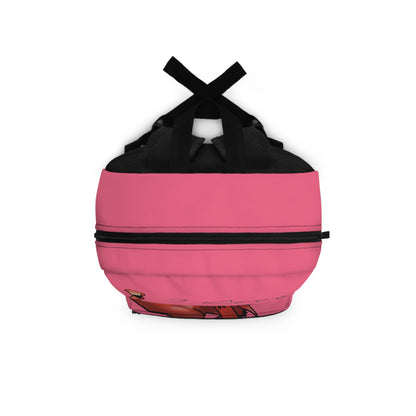 I Love Flamingos Backpack, Pink Canvas Backpack, Pink Flamingo Book Bag