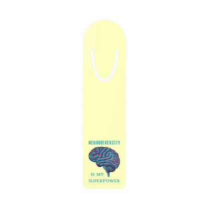 Neurodiversity Is My Superpower Aluminum Bookmark, Inspirational Page Marker, Autism and ADHD Acceptance