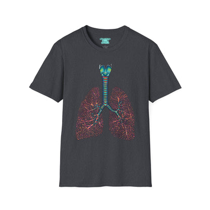 Anatomical Lungs Graphic T-Shirt, Unisex Medical Tee, Respiratory Therapist