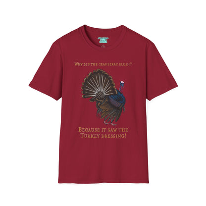 Funny Thanksgiving T-Shirt, Turkey and Cranberry Joke Tee, Unisex Graphic T-Shirt