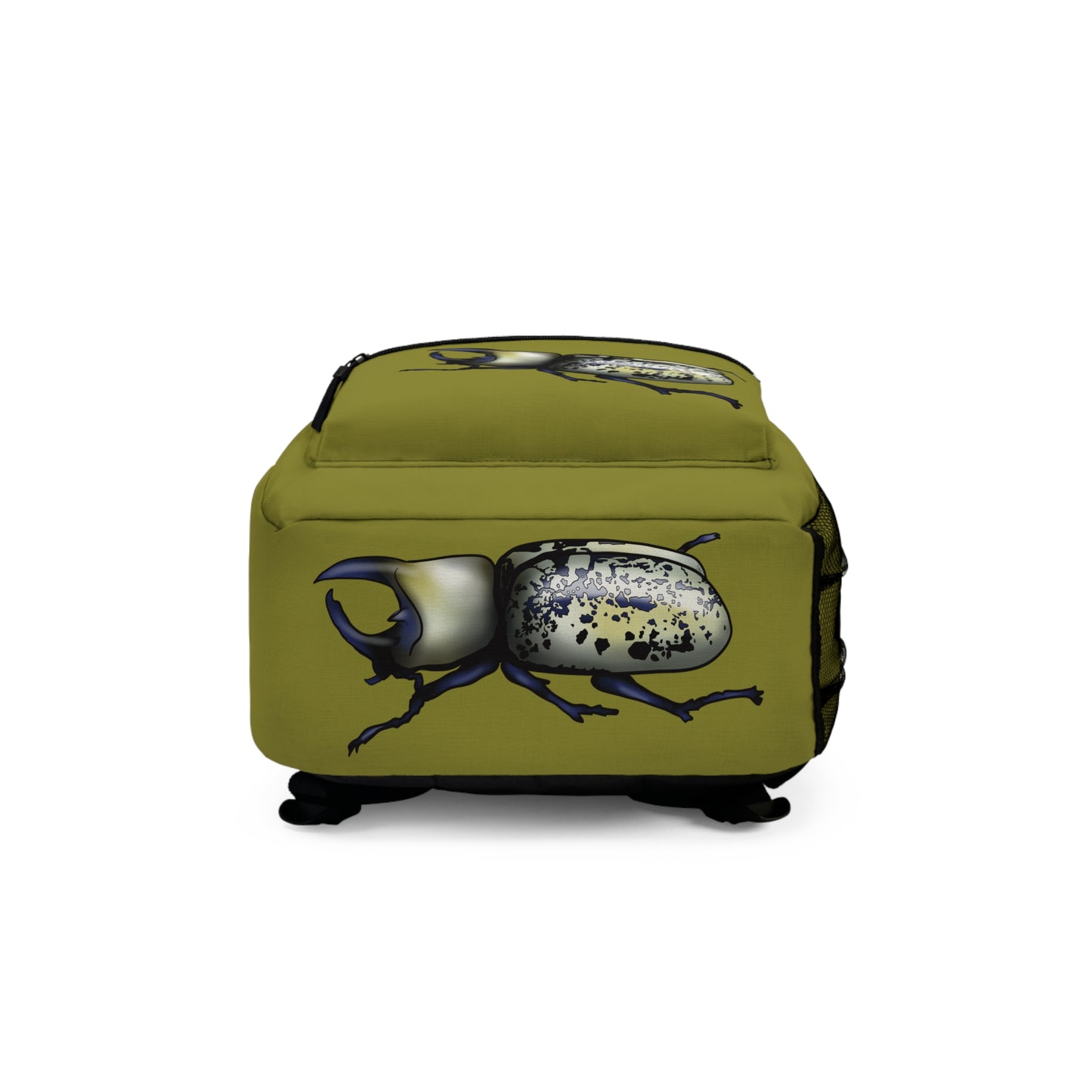 Hercules Beetle Backpack, Army Green Canvas Backpack, Insect Book Bag, Entomology