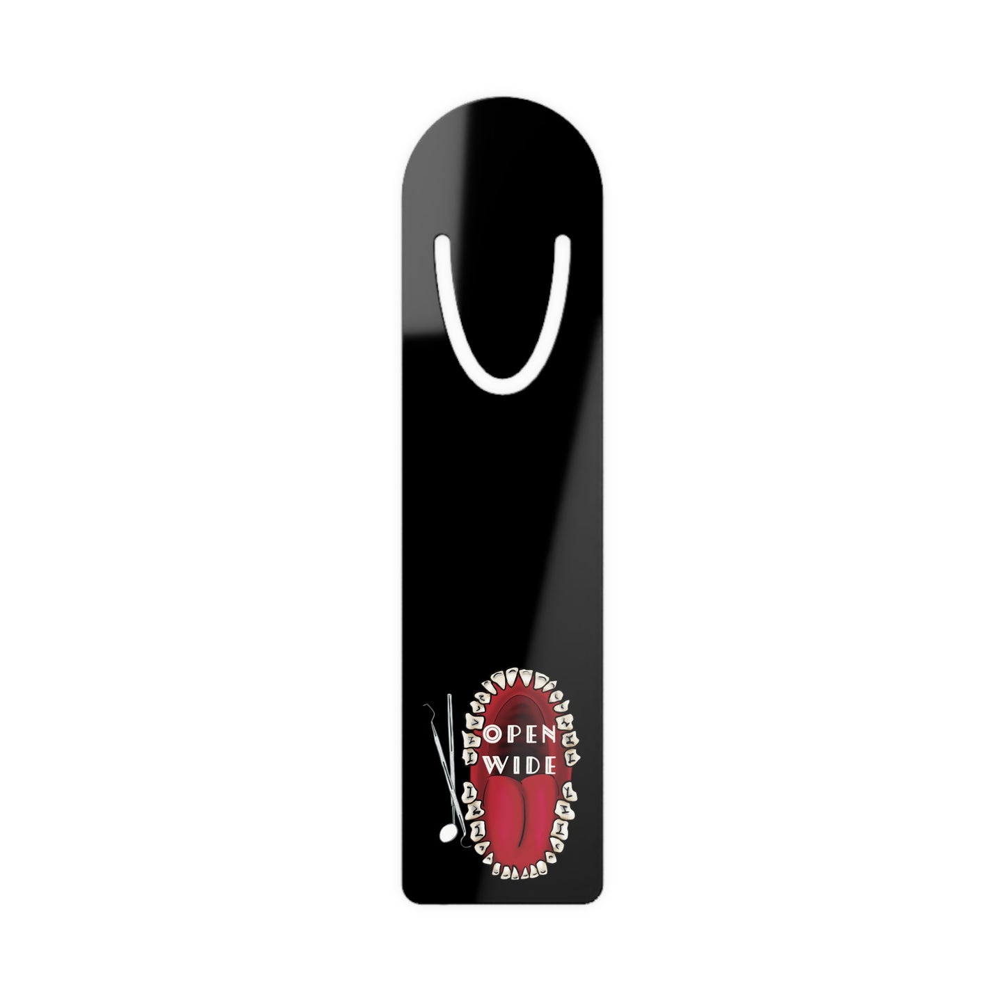Dental Professional Bookmark, Gift for Dental Hygienists and Dentists, Black Aluminum Page Marker