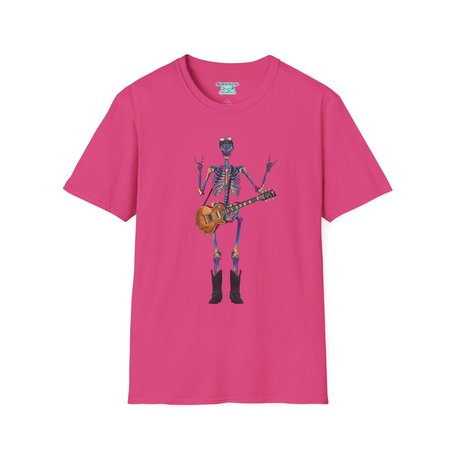 Skeleton Guitarist Graphic T-Shirt, Unisex Rock and Roll Tee, Concert Shirt