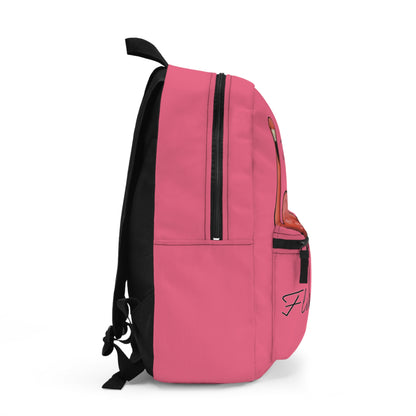 I Love Flamingos Backpack, Pink Canvas Backpack, Pink Flamingo Book Bag